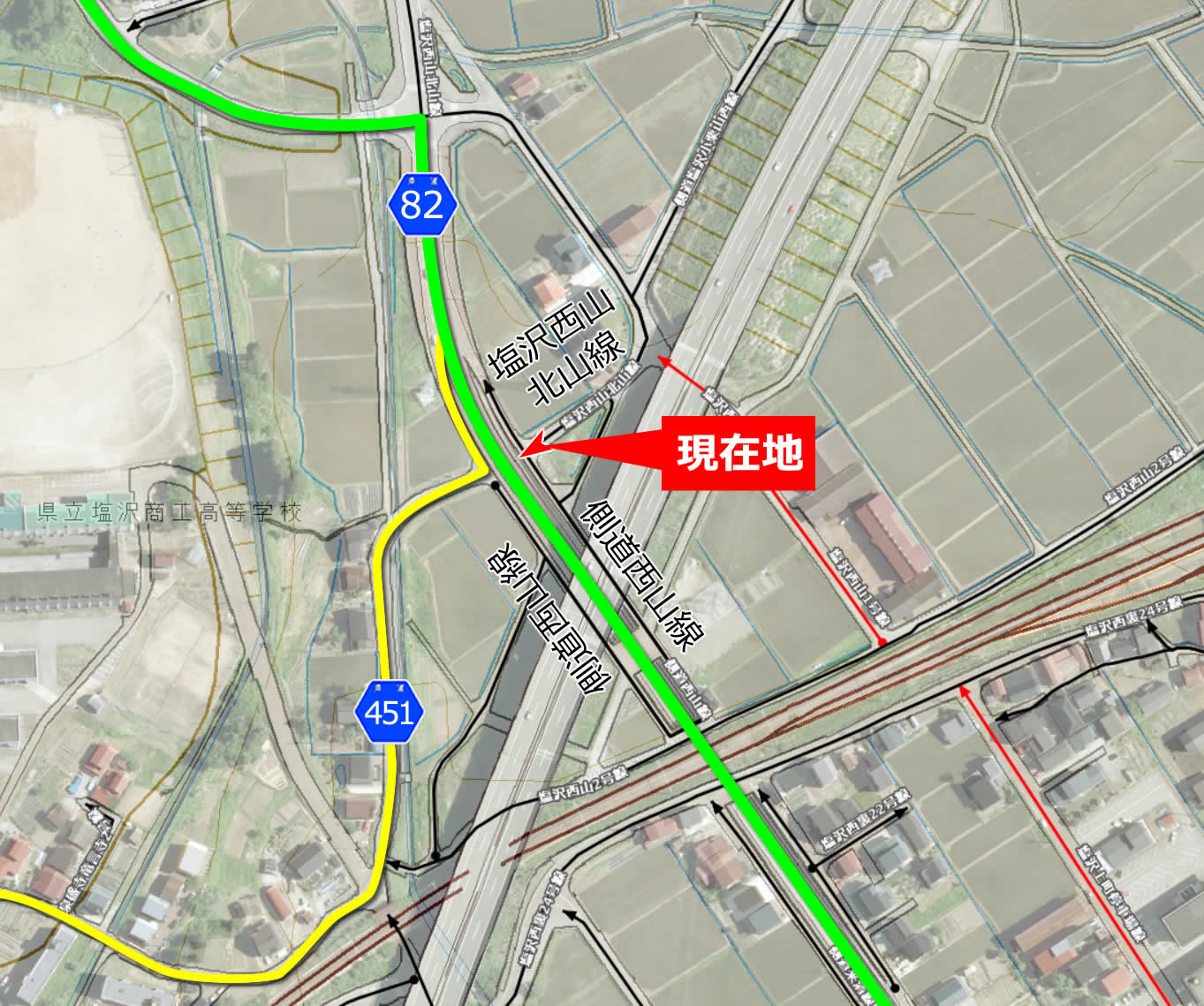 【山さ行がねが】ミニレポート第247回 新潟県道451号石打停車場塩沢線の「変な交差点」